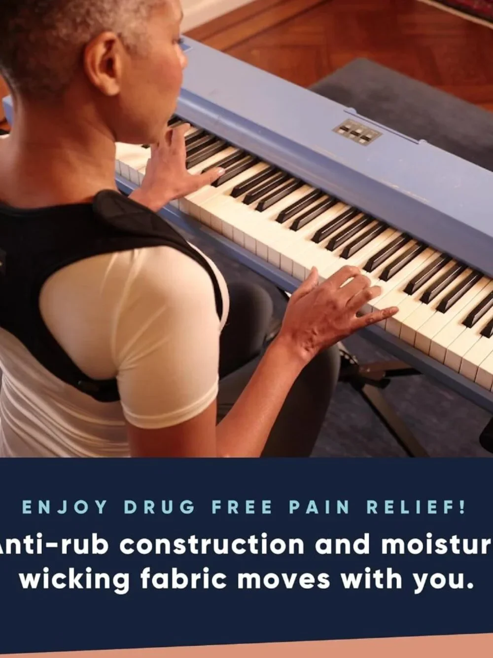 Back Brace Posture Corrector for Women and Men. Copper Infused Shoulder Straight - Picture 3 of 8